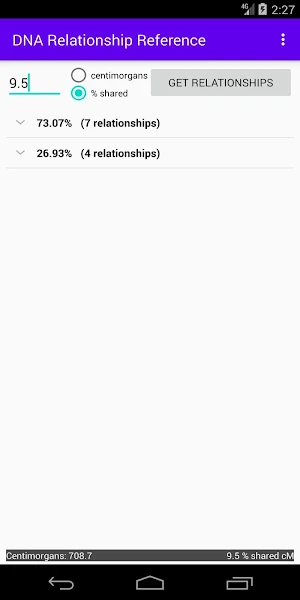 DNA Relationship Finder Screenshot 1