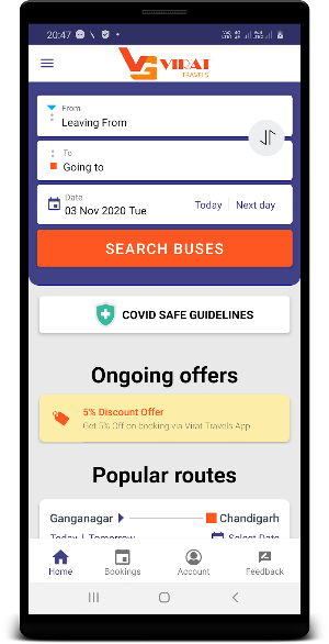Virat Travels Screenshot 1