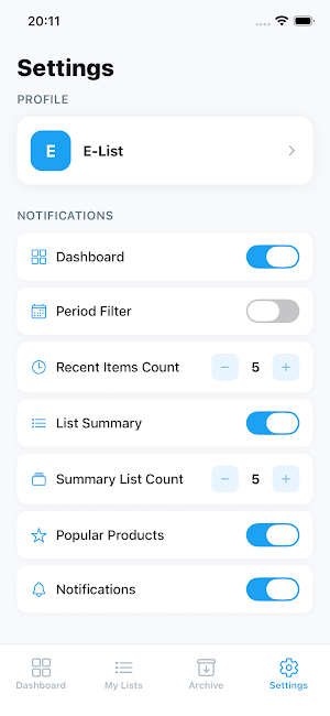 e-List - Shared Shopping List Screenshot 2