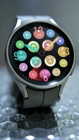 ZKinWatch Colorful Round Clock Screenshot 3