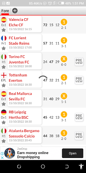 ForeFootball Predictions Screenshot 0