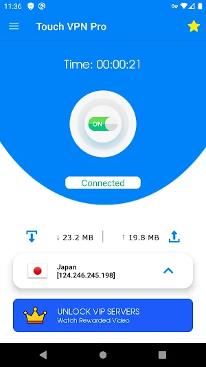Touch VPN Pro Secure VPN Proxy Screenshot 1