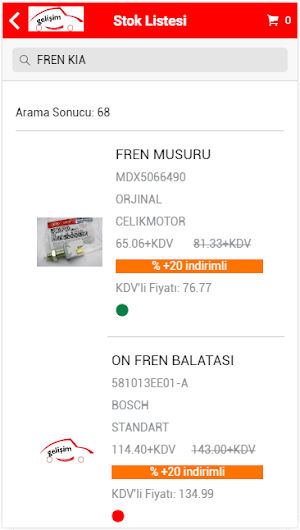 Gelişim Otomotiv B2B Screenshot 2