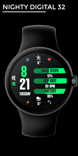 Nighty Digital 32 - watch face Screenshot 0