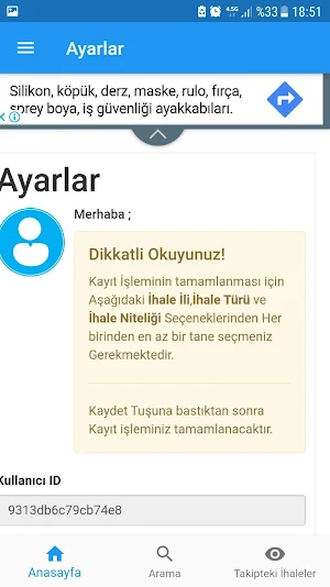 İhale İlanları - Kamu ihale ilanları arama servisi Screenshot 1