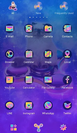 Space Cat & Spinners Theme Screenshot 2
