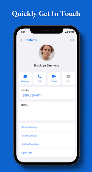Contacts iOS 16 Screenshot 0
