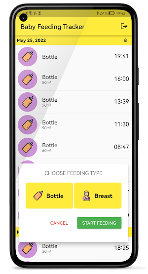 Baby Feeding Tracker Screenshot 2