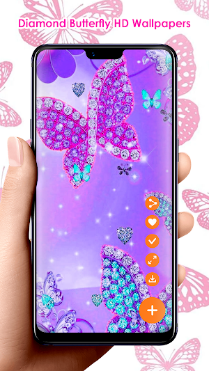 Diamond Butterfly HD Wallpaper Screenshot 1