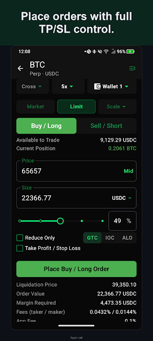 Hyprr — Hyperliquid Trading Screenshot 2