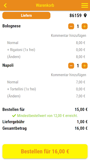 Tontini Pizza Augsburg Screenshot 1