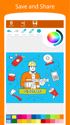 Firefighter Coloring Book Screenshot 1