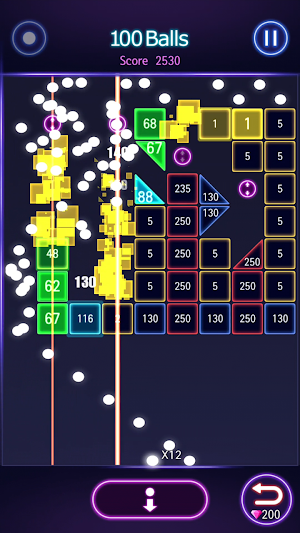 Bricks Breaker Hit - Glow Balls Screenshot 1