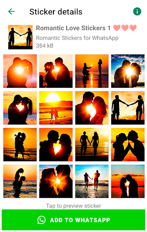 Romantic Stickers for WhatsApp Screenshot 0