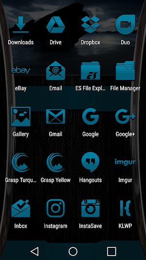 Grasp Turquoise Icon Pack Screenshot 2