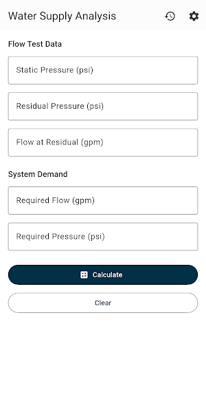 Water Supply Analysis NFPA 13 Screenshot 0