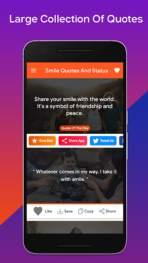 Smile Quotes And Status Screenshot 0