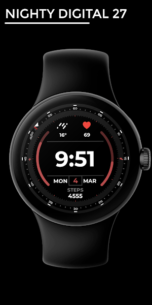Nighty Digital 27 - watch face Screenshot 0