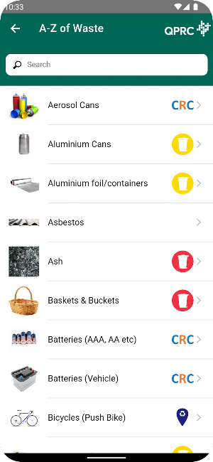 QPRC Waste Info Screenshot 2