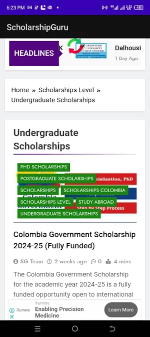 ScholarshipGuru (Latest News) Screenshot 1