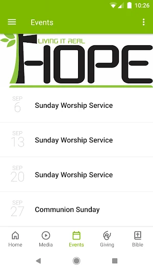 HOPE CHURCH - APPLETON Screenshot 2