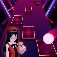 Sakura School Tiles Hop Magic