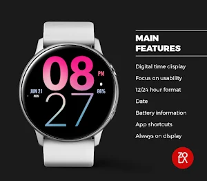 Big Beauty Pink Watch Face Screenshot 1