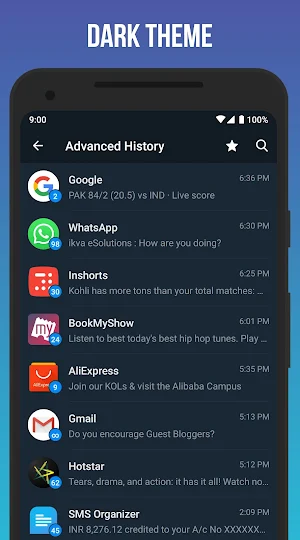 Notification History Log Screenshot 2