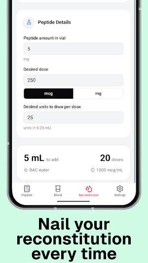 Peptide Calculator Screenshot 3