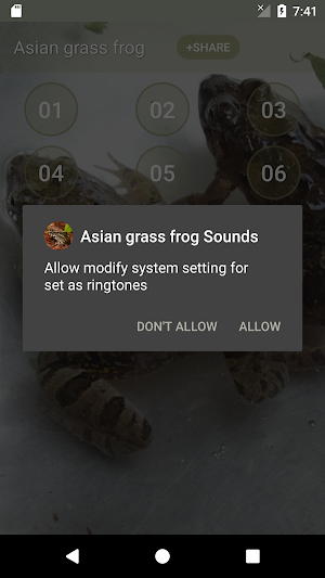 Asian grass frog Sounds Screenshot 2