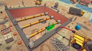 City Construction Excavator: House Building Game Screenshot 1