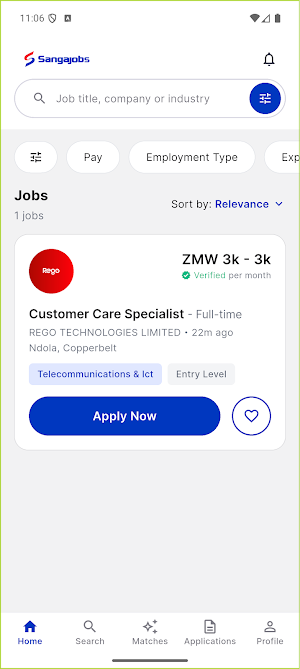 Sangajobs Screenshot 2