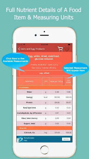 Protein in Foods Screenshot 2