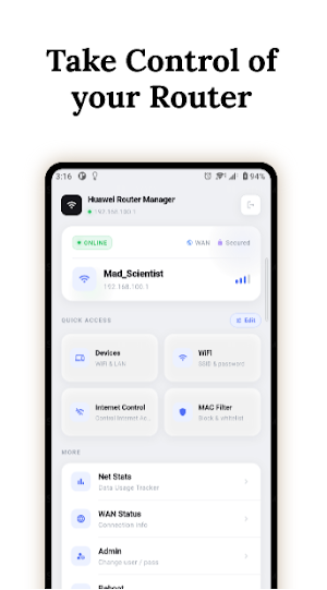 WiFi Manager for Huawei Router Screenshot 0