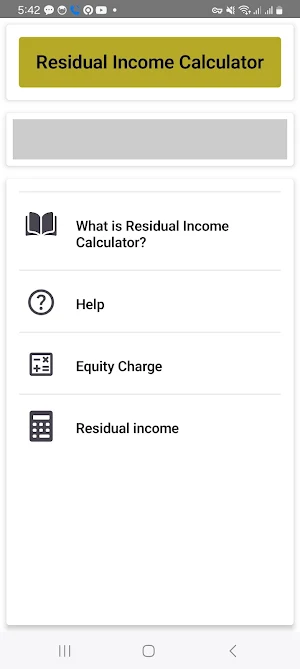 Residual Income Calculator Screenshot 0