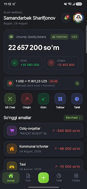Finora: Hisobchi, kirim-chiqim Screenshot 0