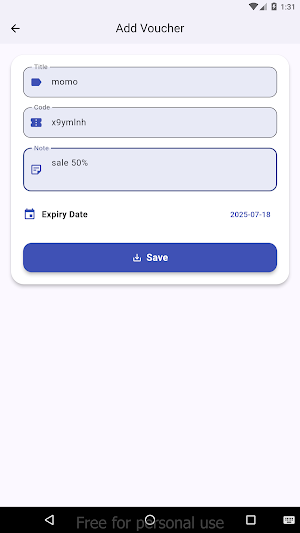 Voucher Saver Screenshot 1