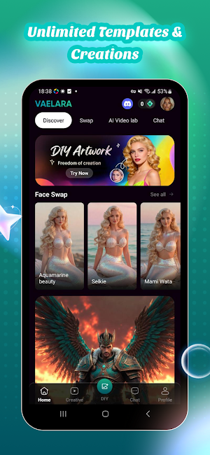 Vaelara: AI Video, Art & Chat Screenshot 0