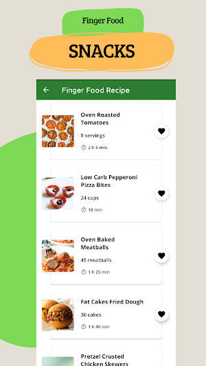 Finger Food Recipes- Appetizer Screenshot 1