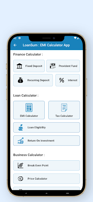 LoanSum : EMI Calculator App Screenshot 2