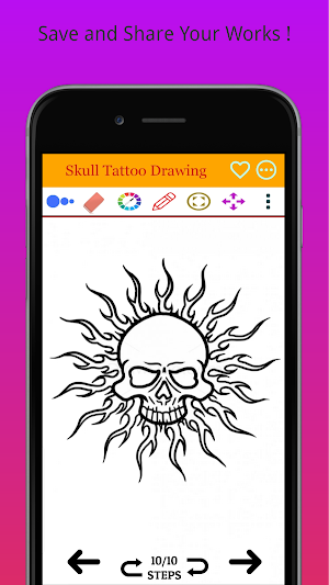 How to Draw Easy Skull Tattoo Screenshot 2
