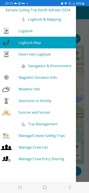 Sailing Trip Manager Screenshot 0