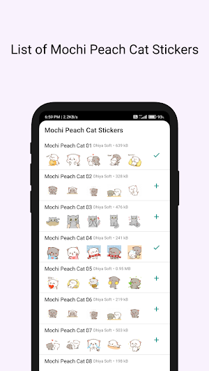 Mochi Peach Cat Stickers Screenshot 0