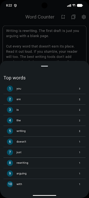 Word Counter — Character, SNS Screenshot 2