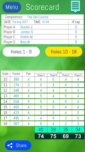 Golf Ball Finder & Scorecard Screenshot 2