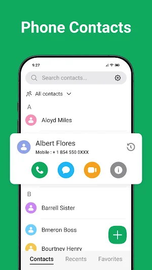 Contacts Screenshot 1