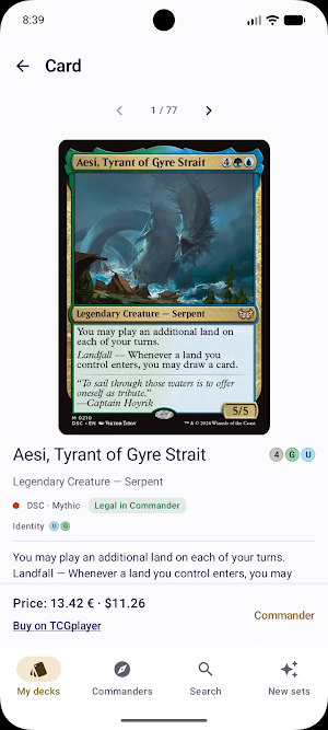Commandeck: EDH Deck Builder Screenshot 3