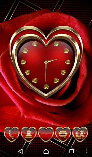Heart Valentine Clock Widget Screenshot 0