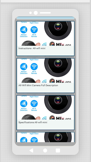 A9 Wifi Mini Camera app Guide Screenshot 1