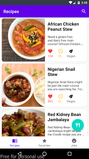 The Food Recipes Screenshot 0